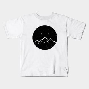 Night court - starry black and white Kids T-Shirt